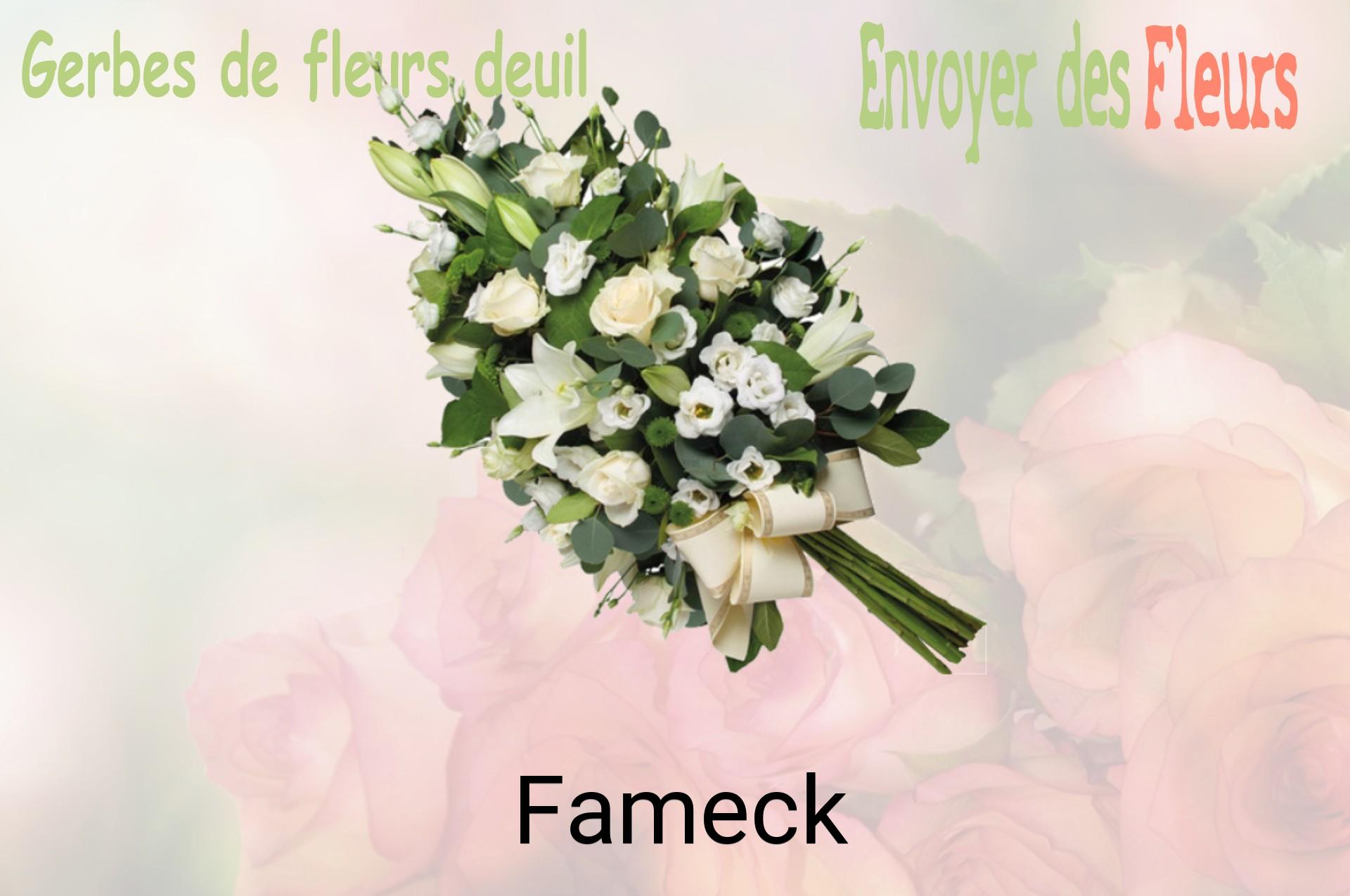 Gerbe de fleurs de deuil livrée à Fameck